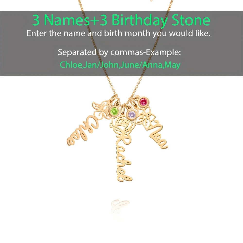 18K Gold-Plated Customizable Name Pendant Necklace, Exquisite Gift